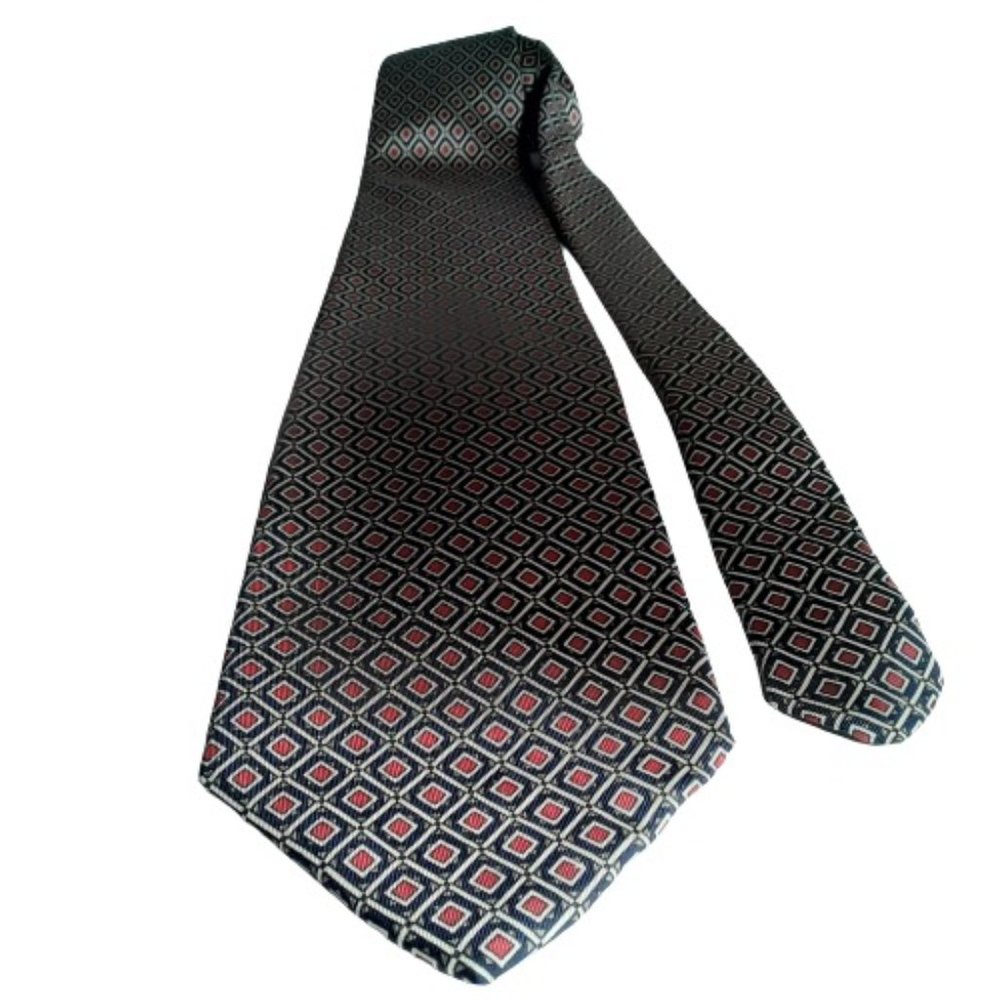 Red White & Blue Robert Talbott Redwood & Ross Hand Sewn Finest Silk Made In USA
